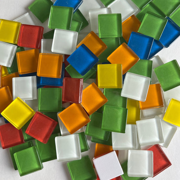 Crystal Glass Tiles 20mm - MIX - 1 lb