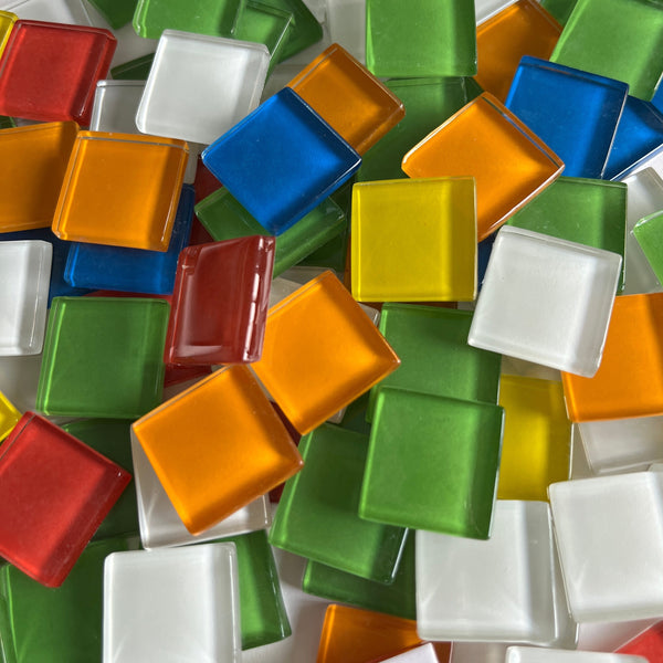 Crystal Glass Tiles 20mm - MIX - 1 lb