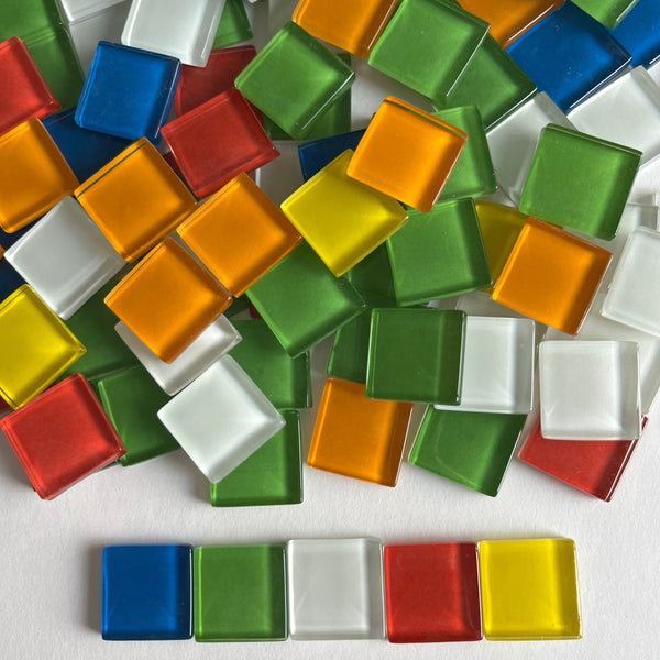 Crystal Glass Tiles 20mm - MIX - 1 lb
