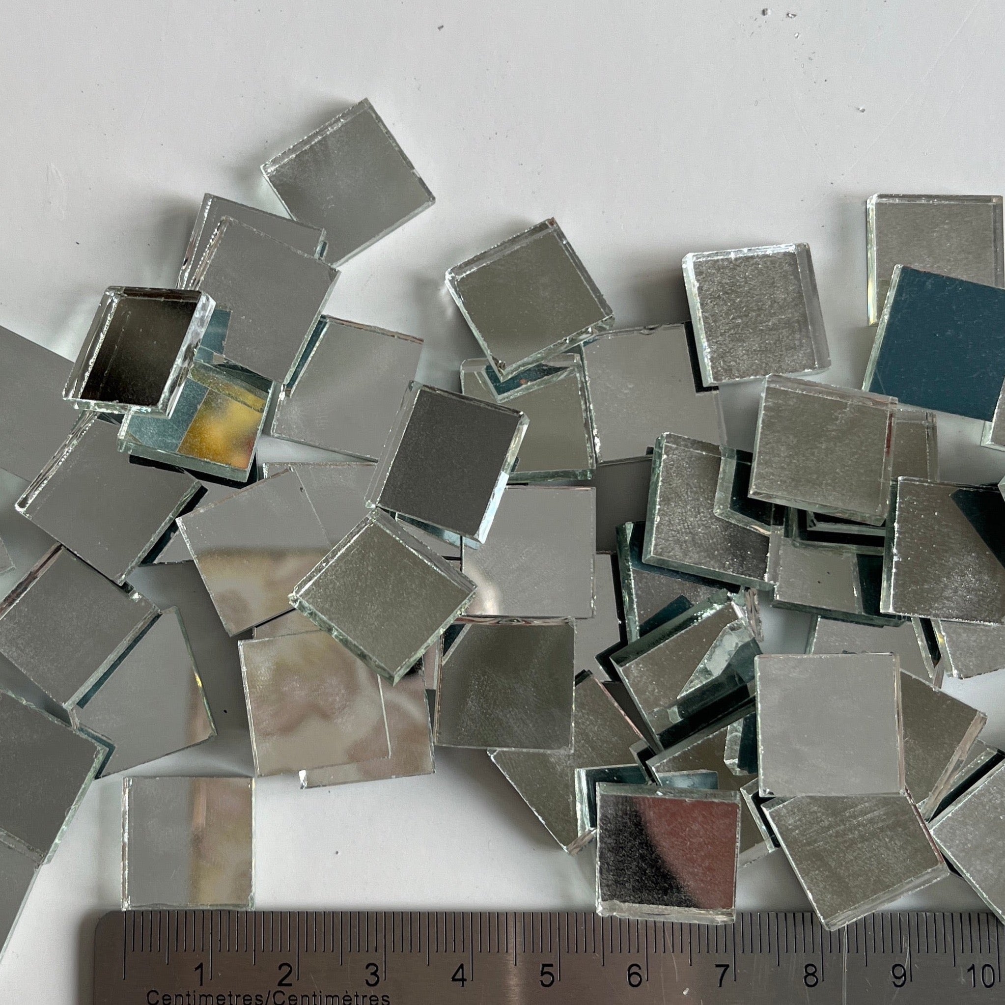 Silver Mirror Tiles 15x15mm - 4oz