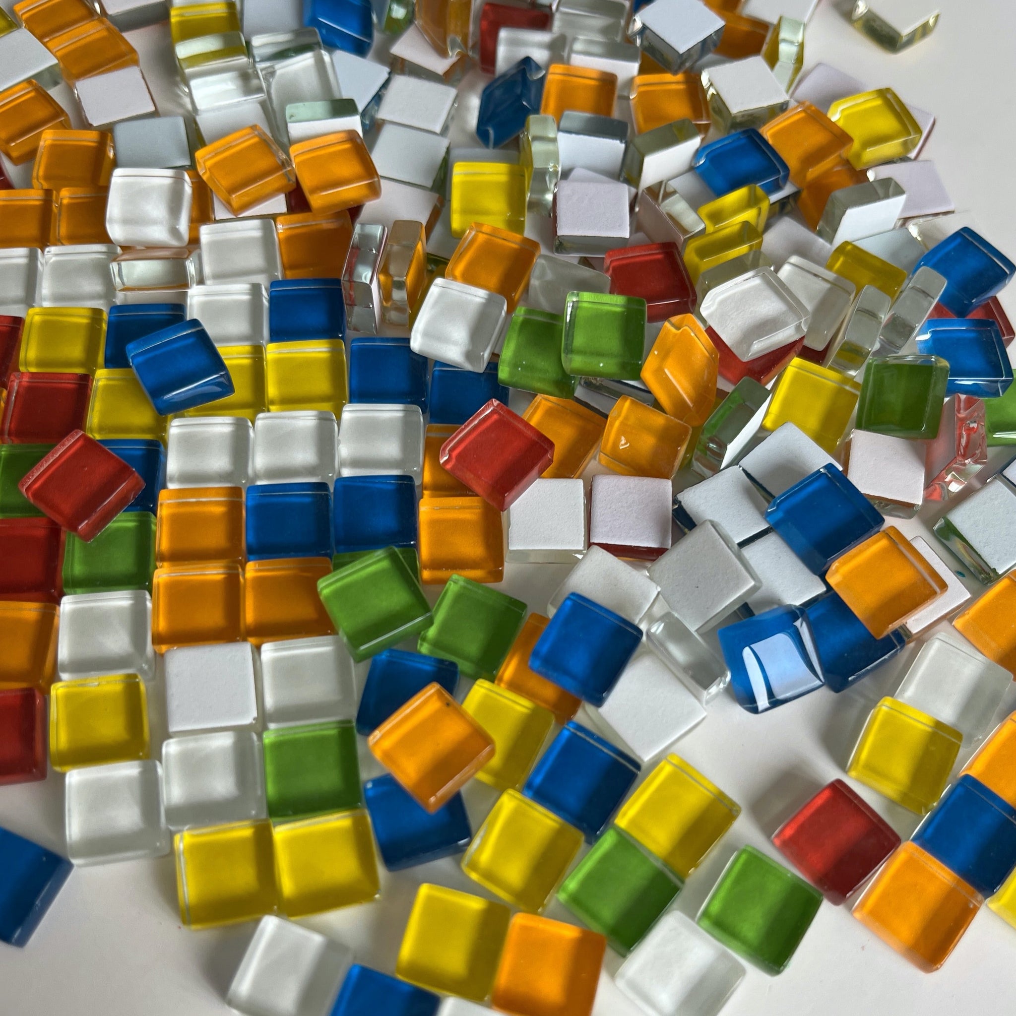 Crystal Glass Tiles 10mm - MINI MIX - 1/2 lb