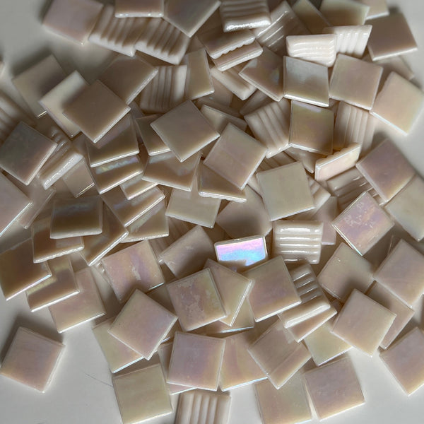 Iridescent 20mm - Vitreous Tiles IVORY