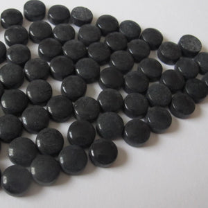 Mosaico de vidrio redondo de 12 mm, color negro