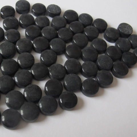 12mm Round Glass Mosaic - Black