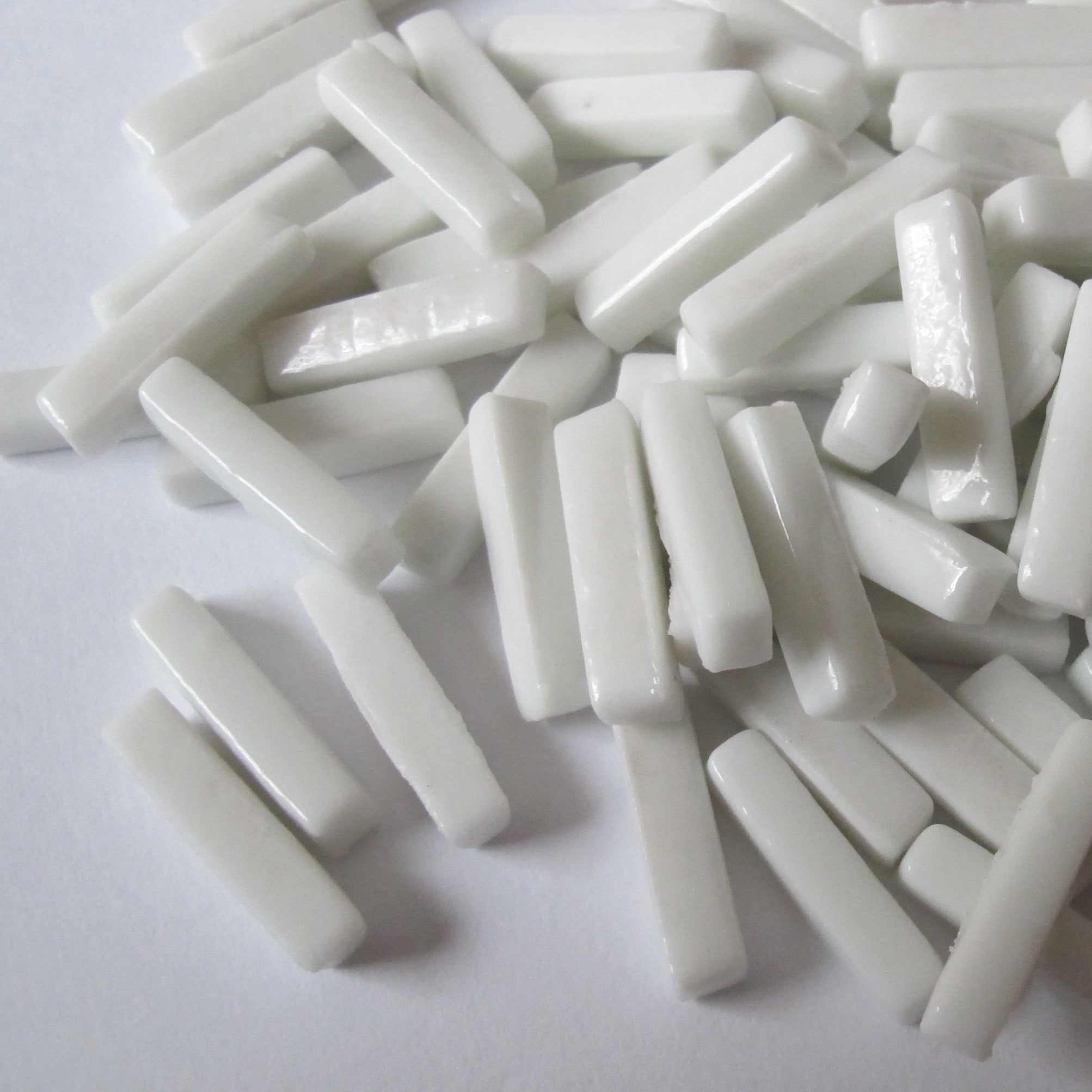 Rectángulos 25x5mm - Blanco