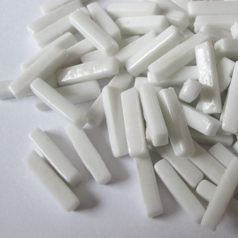 Rectangles 25x5mm - White