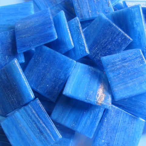 Gold Streaky 20mm - Vitreous Tiles WHALE BLUE