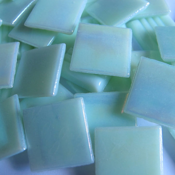 Iridescent 20mm - Vitreous Tiles PALE MINT