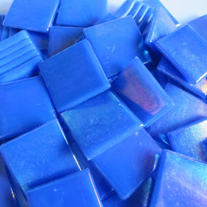 Azulejos vítreos iridiscentes de 20 mm AZUL ELÉCTRICO