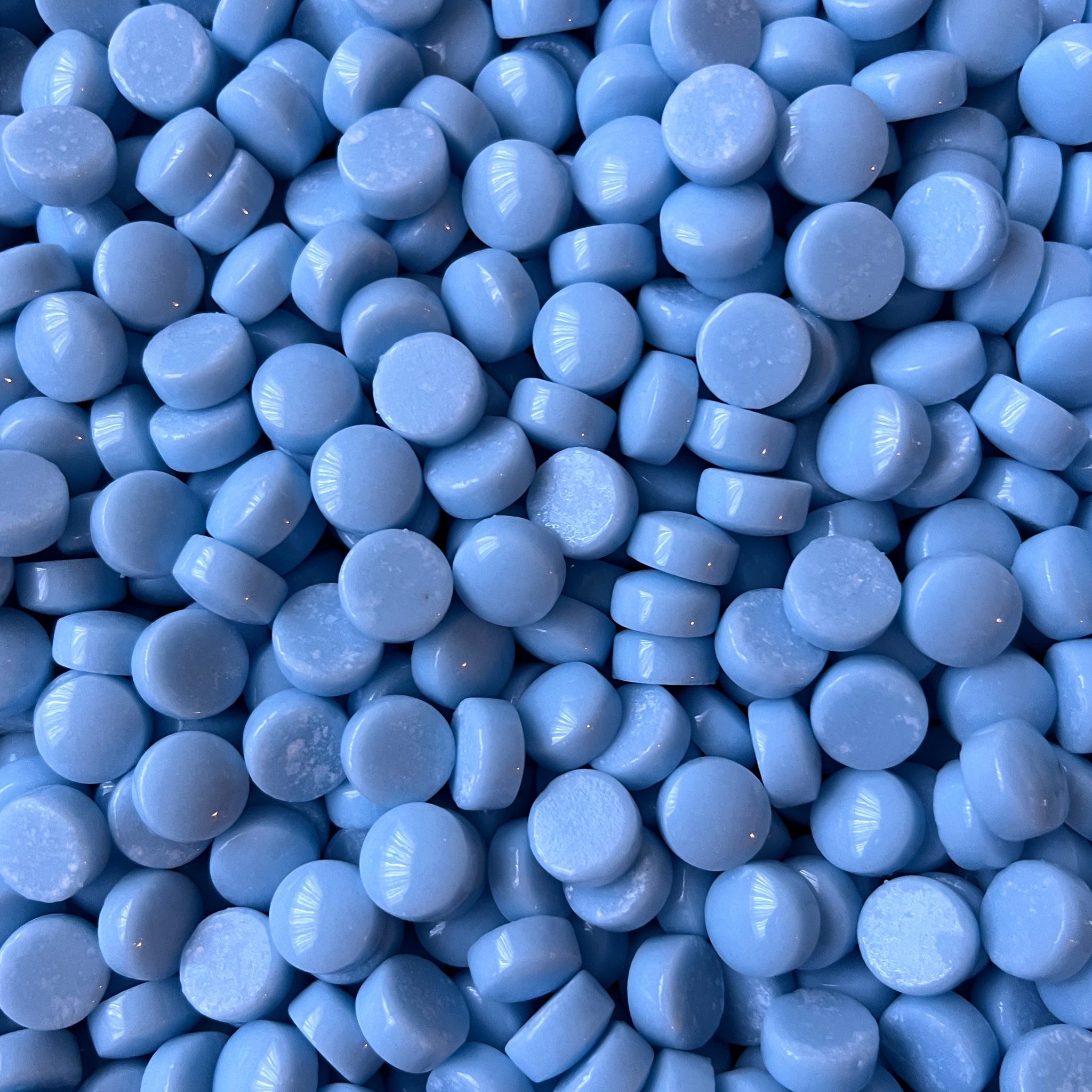12mm Round Glass Mosaic - Light Blue