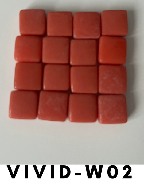 Vivid 12x12 mm Squares Rose & Brown