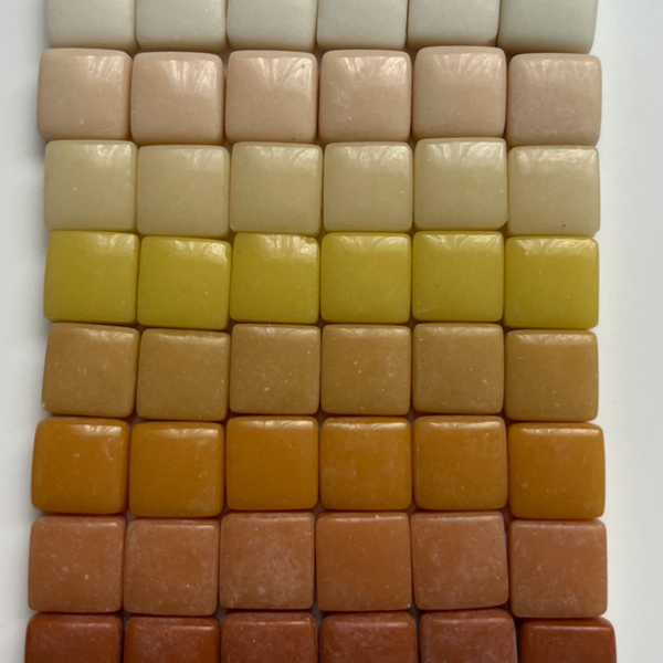 Vivid 12x12 mm Squares Pearl-Orange