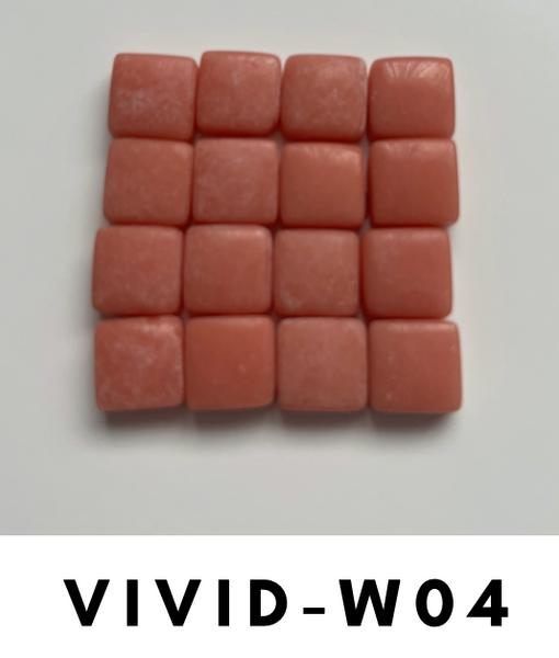 Vivid 12x12 mm Squares Rose & Brown