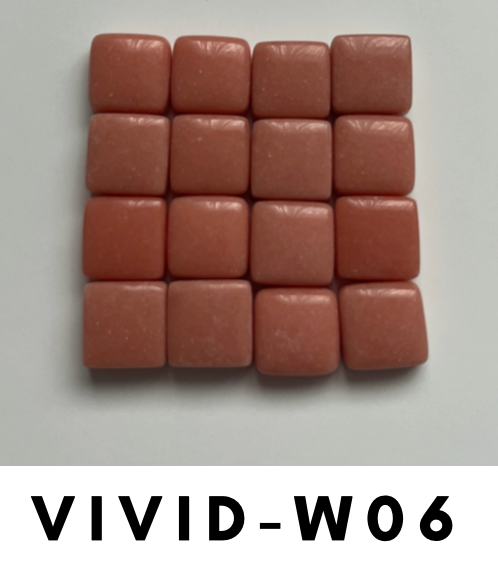 Vivid 12x12 mm Squares Rose & Brown