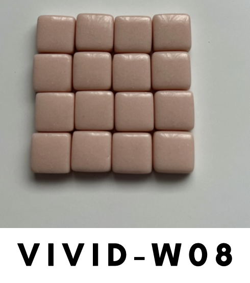 Vivid 12x12 mm Squares Rose & Brown