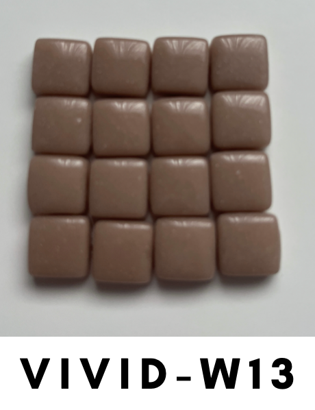 Vivid 12x12 mm Squares Rose & Brown
