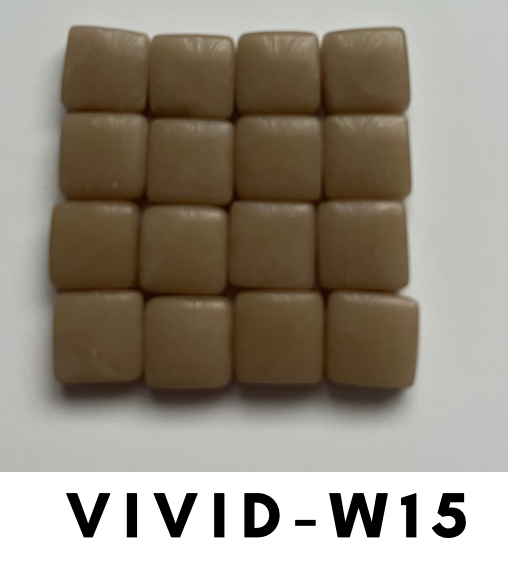 Vivid 12x12 mm Squares Rose & Brown