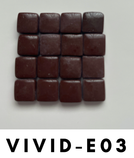 Vivid 12x12 mm Squares Chocolate