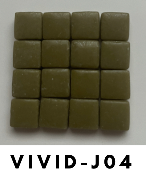 Vivid 12x12 mm Squares Olive Tones