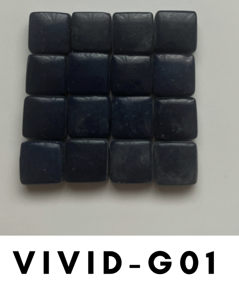 Vivid 12x12 mm Squares Denim Tones